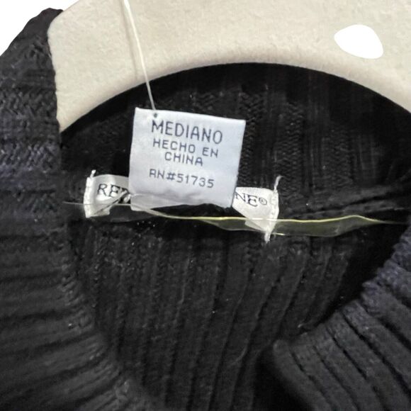 Rebecca Malone Black Faux Fur Ribbed Knit Open Vest w/ Pockets Women’s M NWT - Picture 5 of 10